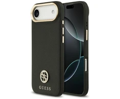 Guess Grained Strass Logo MagSafe - dėklas skirtas Apple iPhone Air juodas