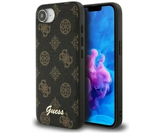 Guess Peony Script Logo MagSafe iPhone 16e Dėklas Juodas