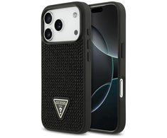 Original dėklas GUESS Rhinestone Triangle Logo skirtas Apple iPhone 17 Pro juodos spalvos