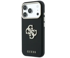 Dėklas Guess Smooth &amp; Big Strass Logo do iPhone 18 Pro / 17 Pro juoda