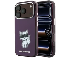 Dėklas Karl Lagerfeld IML Choupette Body Sketch Print MagSafe case for iPhone 18 Pro Max / 17 Pro Max burgundy