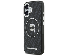 Dėklas Karl Lagerfeld IML Karl Head Logo MagSafe for Apple iPhone 17 Pro juodos spalvos