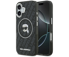 Dėklas Karl Lagerfeld IML Karl Head Logo MagSafe for Apple iPhone 17 Pro juodos spalvos