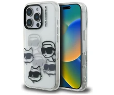 Karl Lagerfeld dėklas, skirtas IPHONE 16 PRO MAX KLHCP16XHMCHKCT (IML kelių K&amp;C galvučių raštas)