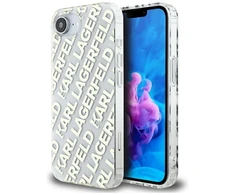 Karl Lagerfeld IML Repeat Logo iPhone 16e dėklas – auksinis