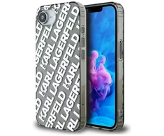 Karl Lagerfeld IML Repeat Logo dėklas, skirtas iPhone 16e - sidabrinis