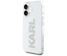 Karl Lagerfeld IML Rhinestones Logo iPhone 16 dėklas – skaidrus