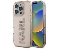 Dėklas Karl Lagerfeld IML Rhinestones Logo iPhone 16 Pro Case - Rožinė
