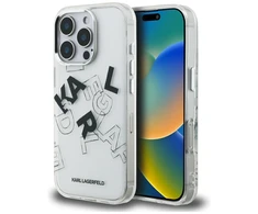 Dėklas Karl Lagerfeld IML Sketched Graphic skirtas Apple iPhone 16 Pro skaidrus