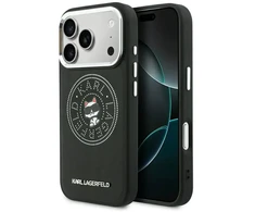 Dėklas Karl Lagerfeld Point &amp; Choupette Sketch MagSafe do iPhone 18 Pro / 17 Pro juoda