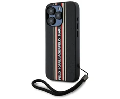 Dėklas Karl Lagerfeld Saffiano Athleisure Stripes Cord skirtas Apple iPhone 15 Pro Max red