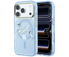 Dėklas Karl Lagerfeld Script Logo MagSafe Case for iPhone 18 Pro / 17 Pro - Light Mėlyna