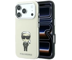 Dėklas Karl Lagerfeld Smooth Ikonik Sketch MagSafe do iPhone 18 Pro Max / 17 Pro Max smėlio spalva