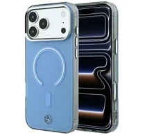 Dėklas Mercedes Double Layer Iconic Logo MagSafe Case for iPhone 18 Pro Max / 17 Pro Max - Mėlyna
