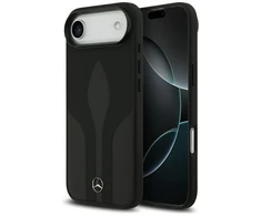 Dėklas Mercedes Leather The Move MagSafe skirtas Apple iPhone 17 Air juodos spalvos