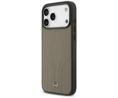 Dėklas Mercedes Leather The Move MagSafe skirtas Apple iPhone 17 Pro Max taupe