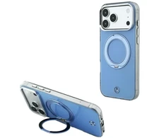Dėklas Mercedes with ring Stand and Iconic Logo MagSafe case for iPhone 18 Pro Max / 17 Pro Max - mėlynas