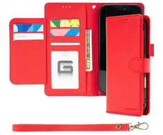 Dėklas Mercury Essential Diary do iPhone 17 Pro Max / 18 Pro Max raudona