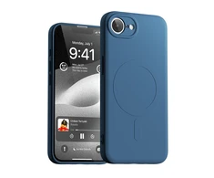 Dėklas Case Mercury Semi-Silicone MagSafe Apple iPhone 16E mėlynos spalvos