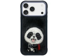 Dėklas NIMMY case BIG EYED PET 2.0 Panda for IPHONE 17 juodas