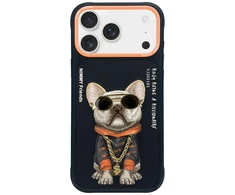 Dėklas NIMMY case GLASSES COOL DOG for IPHONE 17 Pro juodas