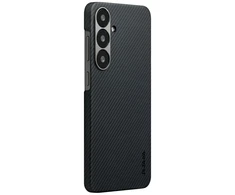 Dėklas PITAKA Ultra-Slim MagSafe skirtas Samsung Galaxy S25 juodos ir pilkos spalvos