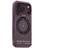 Dėklas Skinarma Atlas MagSafe + Rotating Kick Stand do iPhone 18 Pro / 17 Pro bordo spalvos