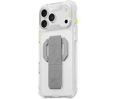 Dėklas Skinarma Helio CE Grip Stand, skirtas iPhone 18 Pro / 17 Pro, skaidrus