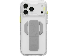 Dėklas Skinarma Helio CE Grip Stand, skirtas iPhone 18 Pro / 17 Pro, skaidrus