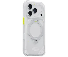 Dėklas Skinarma Saturn MagSafe + Rotating Kick Stand do iPhone 18 Pro / 17 Pro frost