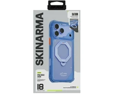 Dėklas Skinarma Saturn MagSafe + Rotating Kick Stand do iPhone 18 Pro Max / 17 Pro Max mėlyna