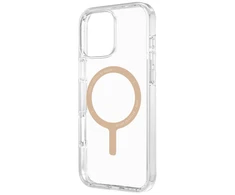 Uniq Clario Magclick įkrovimo dėklas, skirtas iPhone 16 Pro Max – skaidrus auksinis
