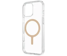 Uniq Clario Magclick įkrovimo dėklas, skirtas iPhone 16 Pro – skaidrus auksinis