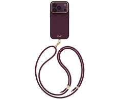 Dėklas UNIQ Coehl Mirelle, skirtas iPhone 18 Pro / 17 Pro, su magnetiniu įkrovimu, bordo spalvos
