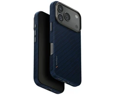 Dėklas UNIQ Keva EDGE skirtas Apple iPhone 17 Pro Magclick Charging mėlynos spalvos