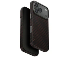 Dėklas UNIQ Keva EDGE skirtas Apple iPhone 17 Pro Magclick Charging oranžinės spalvos
