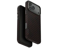 Dėklas UNIQ Keva EDGE skirtas Apple iPhone 17 Pro Max Magclick Charging oranžinės spalvos