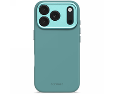 Dėklas Decoded AntiMicrobial Silicone Backcover - silikonowa obudowa ochronna do iPhone 17 Pro kompatybilna su MagSafe (retro mėlynas)
