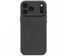 Dėklas Decoded Leather Backcover - skórzana obudowa ochronna do iPhone 17 Pro Max kompatybilna su MagSafe (juodas)