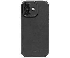 Dėklas Decoded Leather Backcover - skórzana obudowa ochronna do iPhone 17 kompatybilna su MagSafe (juodas)