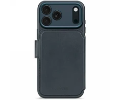 „Decoded Leather Detachable Wallet“ – odinis apsauginis dėklas, skirtas „iPhone 17 Pro“, suderinamas su „MagSafe“ (tamsiai mėlynos spalvos)