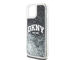 Apple iPhone 12 / 12 Pro DKNY dėklas Liquid Glitter Big Logo (DKHCP12MLBNAEK) juodos spalvos