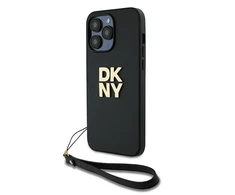 Apple iPhone 14 Pro DKNY Hardcase Wrist Strap Stock Logo (DKHCP14LPBSWSK) dėklas telefonui juodos spalvos