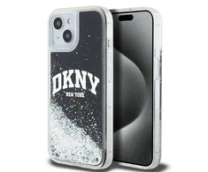 Apple iPhone 13 / 14 / 15 DKNY dėklas Liquid Glitter Big Logo (DKHCP14SLBNAEK) juodos spalvos