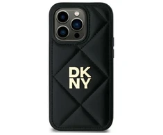 DKNY DKHCP14SPQDSLK Apple iPhone 14 6.1" dėklas telefonui juodos spalvos Quilted Stack Logo