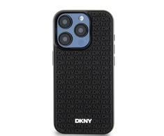 Apple iPhone 13 / 14 / 15 DKNY Hardcase 3D Rubber Repeat Pattern (DKHCP15S3DRPWK) dėklas telefonui juodos spalvos