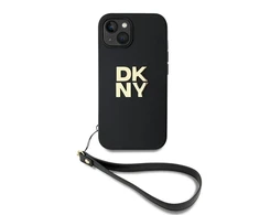 Apple iPhone 13 / 14 / 15 DKNY Hardcase Wrist Strap Stock Logo (DKHCP15SPBSWSK) dėklas telefonui juodos spalvos