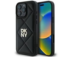 Apple iPhone 16 Pro DKNY Quilted Stack Logo (DKHCP16LPQDSLK) dėklas telefonui juodos spalvos
