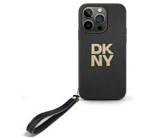 DKNY DKHCP16XPBSWSK Apple iPhone 16 Pro Max 6.9" dėklas telefonui juodos spalvos Wrist Strap Stock Logo