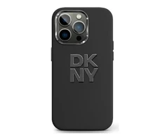 DKNY DKHCP16XSMCBSK Apple iPhone 16 Pro Max 6.9" dėklas telefonui juodos spalvos Liquid Silikoninis Metal Logo